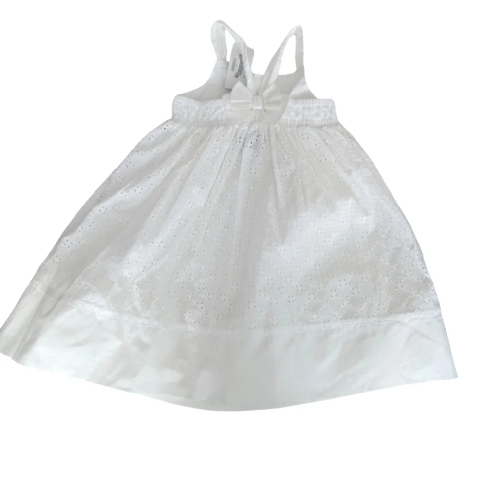 NWT Gymboree Embroidery Girls White Dress Sleeveless Cotton Size 4T